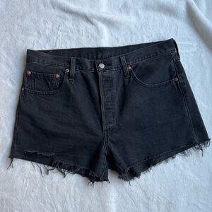 Levi’s 501 Original High Rise Denim Shorts - Black